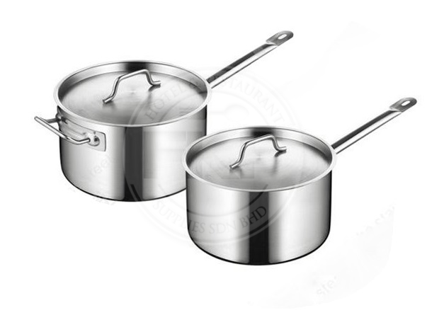 Stainless Steel Capsule Bottom Sauce Pan with Lid