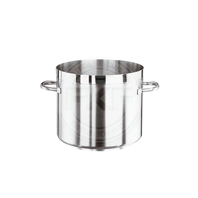 Paderno Stainless Steel 18/10 Sandwich Bottom LOW Stock Pot with 2 Handles