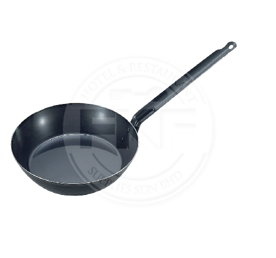BLACK STEEL 1.6mm Frying Pan with One Handle
