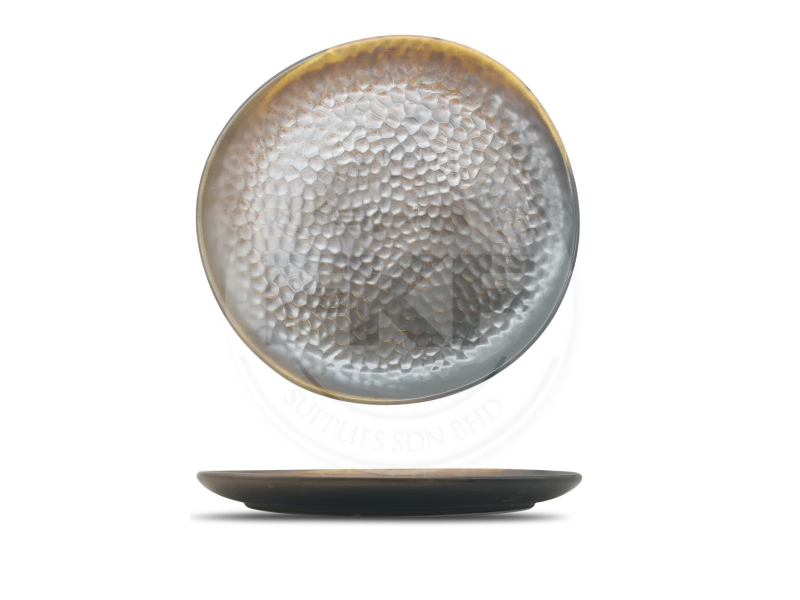 Rusty Copper Round Flat Plate