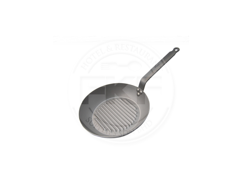 CARBONE STEEL Round "GRILL" Frypan (de Buyer - FRANCE)