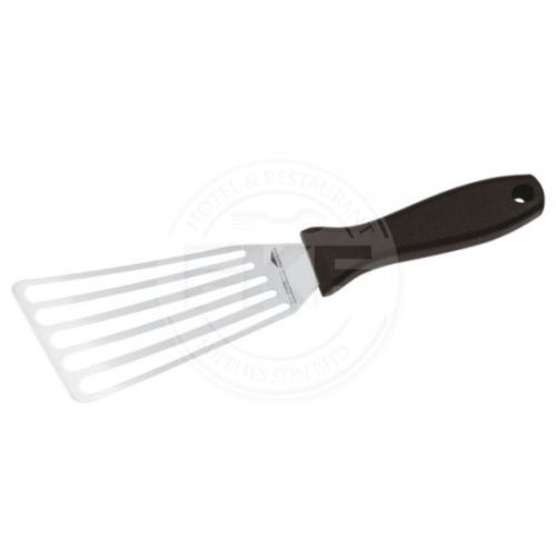 Paderno Stainless Steel Perforated Spatula Black Handle