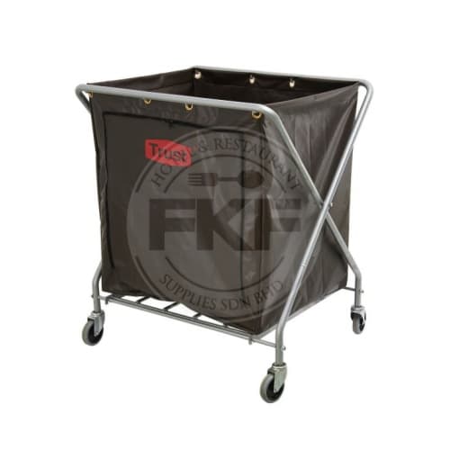 Trust Gray Foldable X-shaped Linen Carts Capacity:340L 
