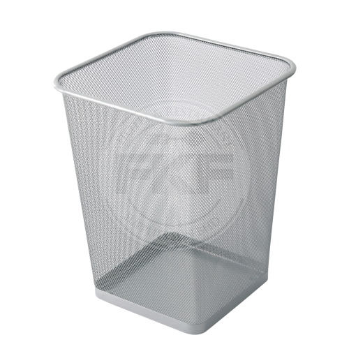 Trust Silver Steel Mesh Bin Square Wastebasket 