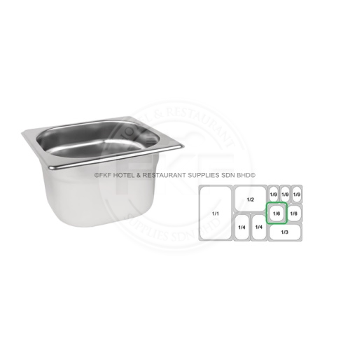 Stainless Steel 1/6 Food Pan Thickness 0.6mm