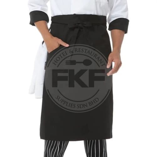 Apron Black Trapezoid With Pocket