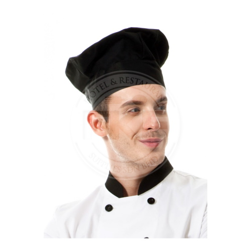 Chef's Cap Black Brimmed