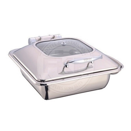 Stainless Steel 304 2/3 Mechanical Chafing Dish Glass Lid (Yufeh-China) (1032LB)