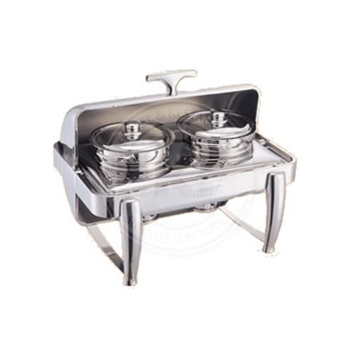 Stainless Steel 201 Rectangular Roll Top Soup Tureen Double (Yufeh) (1038-01)