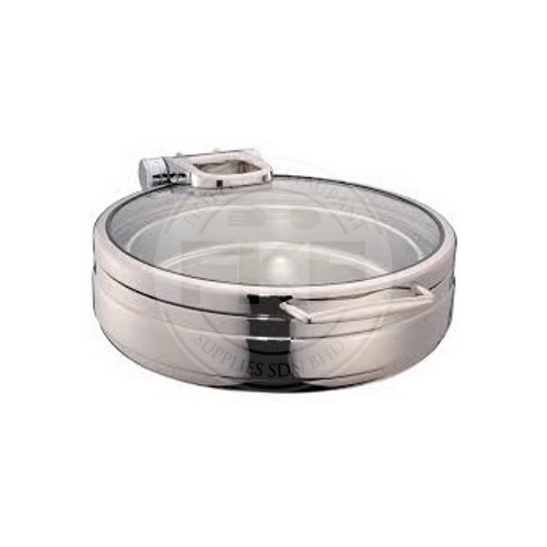 40 Series 18/10 Round Chafing Dish Full Glass Lid (Yufeh) (4060L)