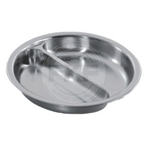 Stainless Steel Round Chafing Dish Inserts 2 Sections (Yufeh) (839DF)