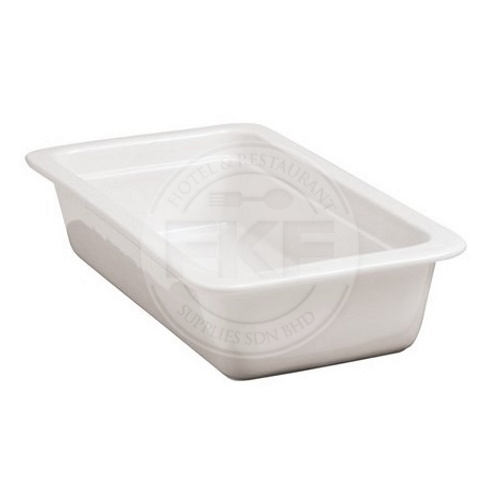 White Porcelain Food Pan 1/3 Size (China)
