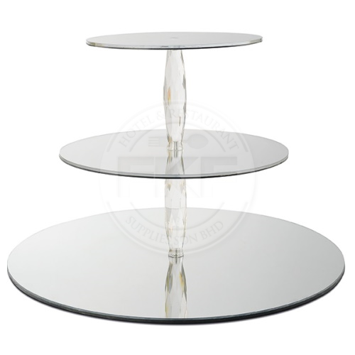 Round Mirror 3 Tier Pastry Display Set (China) (472)