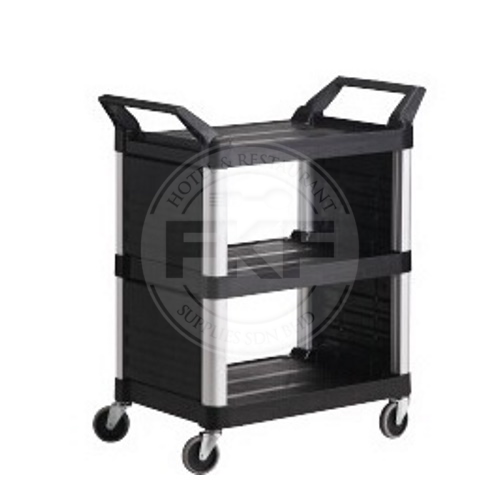 Trust Hi5 Utility Cart 3-Shelf With End Panel on 2 Side Load 90 Kg