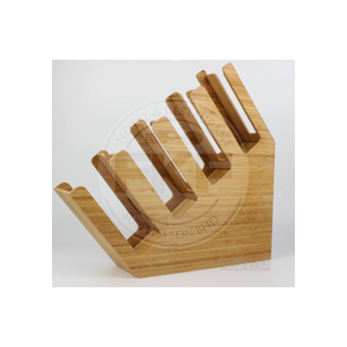 Bamboo Slanting Cup Holder 4 Compartment