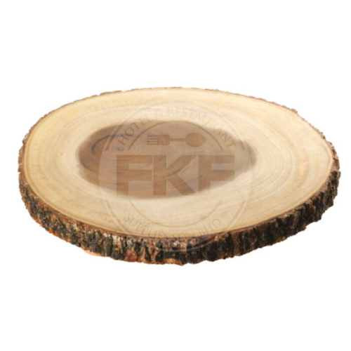 Acacia Round Board With Bark (MW.2016/6)
