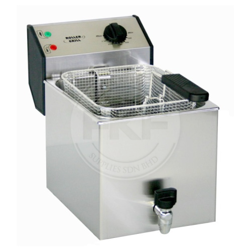 Roller Grill Single Electric Counter-Top Fryer With Drain Tap 8L (FRANCE) (FD80R)