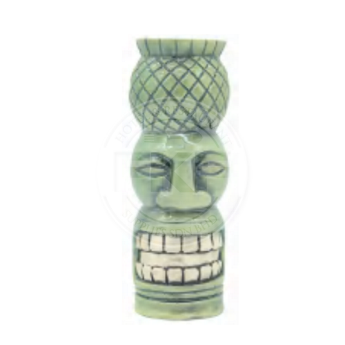 Ceramic Green Pineapple Head Tiki Mug 650ML 