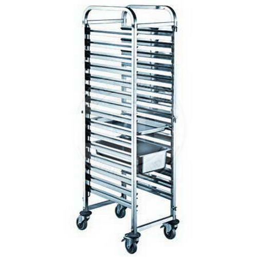Stainless Trolley For GN 1/1 Size Pan Capacity: 15 Trays (X1304)