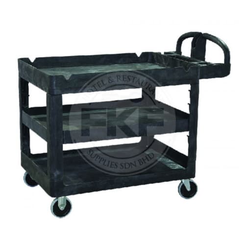 Trust Black Bitbar 3-Shelf Utility Carts - Load 230Kg
