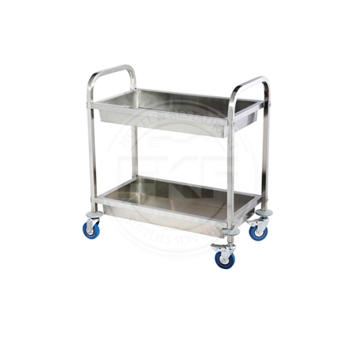 Stainless Steel 2-Tier Crockery Trolley (112503)
