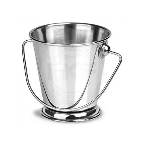 Stainless Steel Mini Bucket With Base & Handle (India) (BKT757)