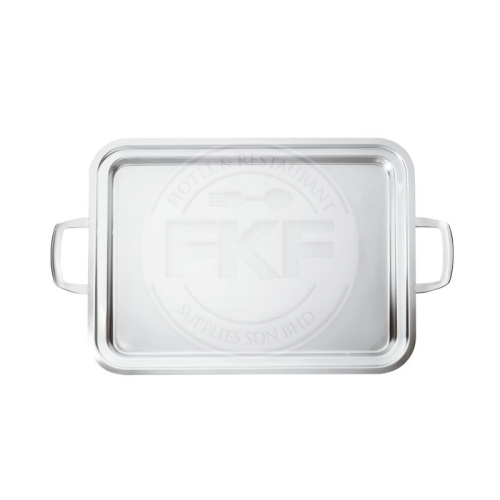 Stainless Steel 18/10 Rectangular Tray With 2 Handles (Paderno-Italy)