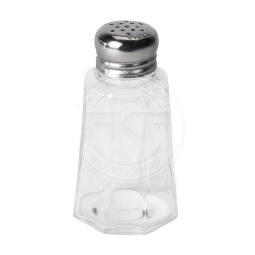 Glass Condiment Shaker With Stainless Steel Mushroom Cap (AMC-USA) (PNS13)