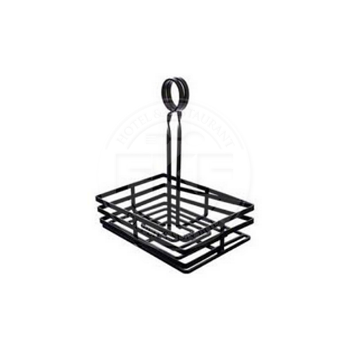Flat Coil Wrought Iron Rectangular Condiment Rack  (AMC-USA) (FWC68)