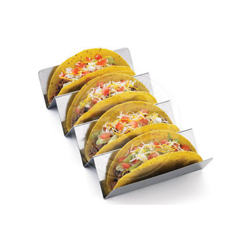 Stainless Steel Taco/Hot Dog Tray 2 Sided 3 or 4 Holder (India)