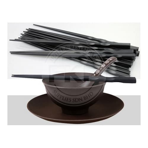 Black Alloy Chopstick Swirl With Non Slip Coating