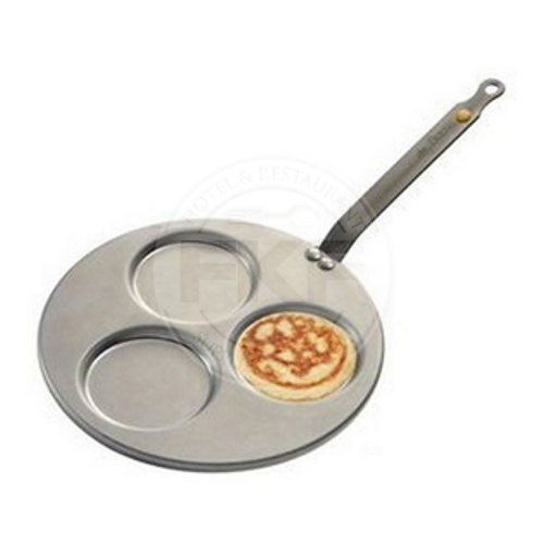 Debuyer Iron 3-Blinis Pan 10 cm With 1 Handle 27 cm