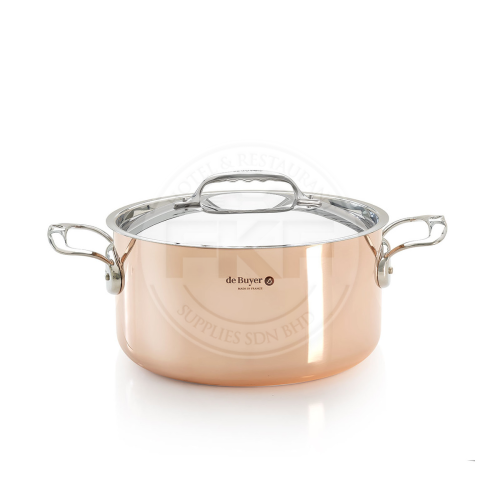 DeBuyer "Prima Matera" Stewpan Copper + Stainless Steel With Lid
