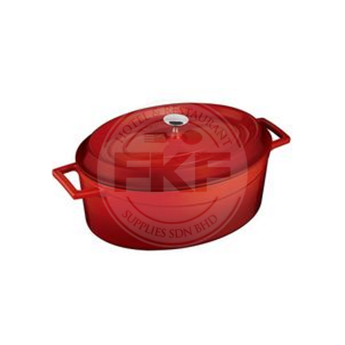 Lava Trendy Red Oval Casserole With Lid