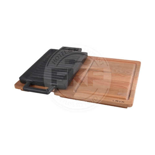 Lava Grill Plate & Wooden Service Platter