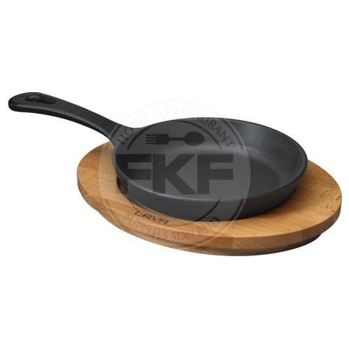 Lava Round Pan & Wooden Platter