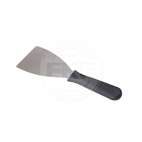 Stainless Steel Cleaning Spatula Black Handle (KMW-India)