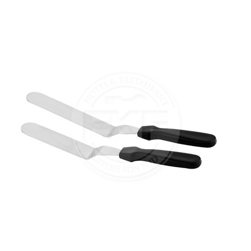 Stainless Steel Angular Spatula Black Handle (China)