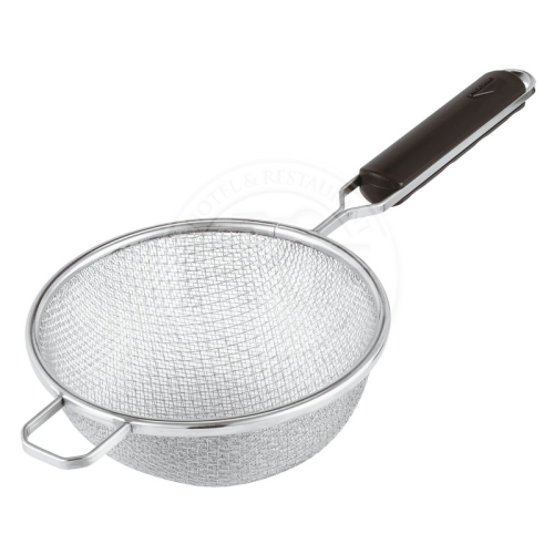 Paderno Stainless Steel Double Mesh Bowl Strainer Plastic Handle