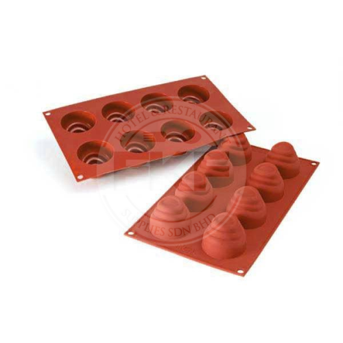 Silikomart Silicone Flex 300 X 175 MM 8 Round Cakes (ITALY) (11072)