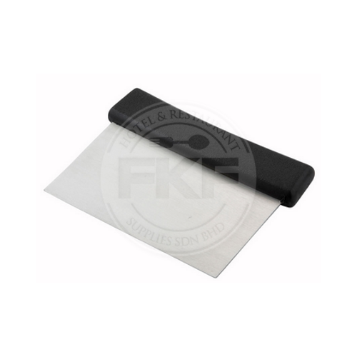 Stainless Steel Dough Scraper With Black Plastic Handle (China) (090426)