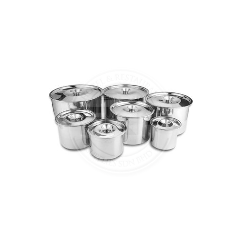Stainless Steel Straight Ingredient Container With Lid