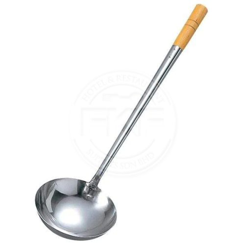 Chinese Frying Ladle Wood Handle