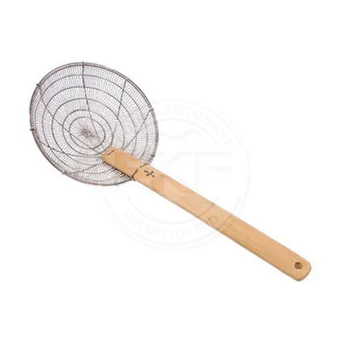 CCK Stainless Steel 304 Fine Hole Strainer With Bamboo Handle