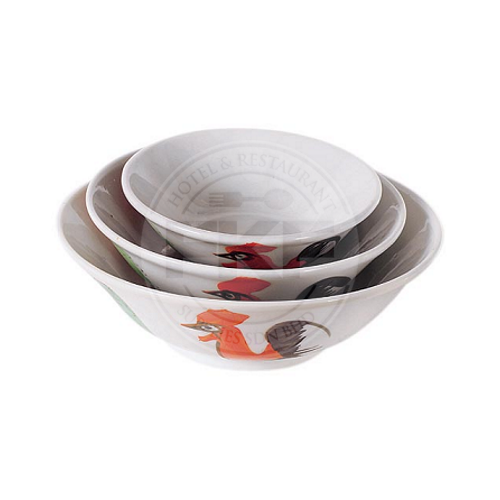 Porcelain Bowl With Chicken Pattern