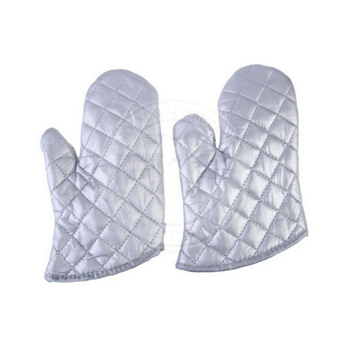 Cotton Silver Oven Mitt