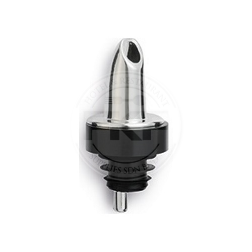 Stubbie Pourer Fast Flow Chrome With Black Collar