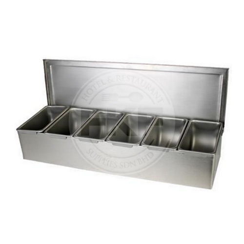 Stainless Steel Condiment Holder & Stainless Steel Inserts