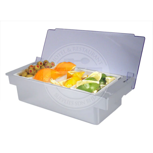 Small Four Pint Condiment Holder Chrome Look