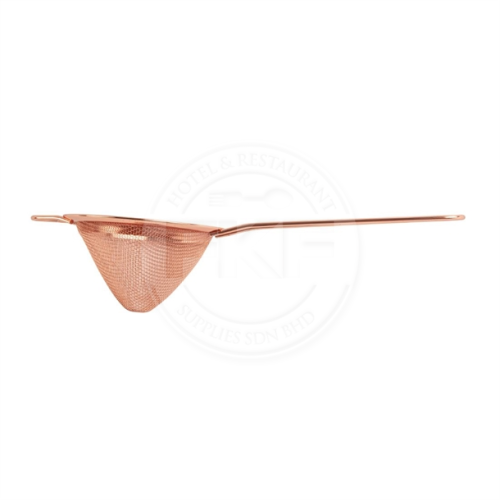 Copper Plated Fine Mesh Taper Strainer With Handle